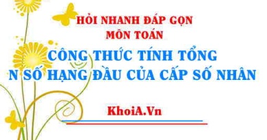 Công thức tính tổng n số hạng đầu của một Cấp Số Nhân (CSN) Toán 11 - Hỏi nhanh đáp gọn